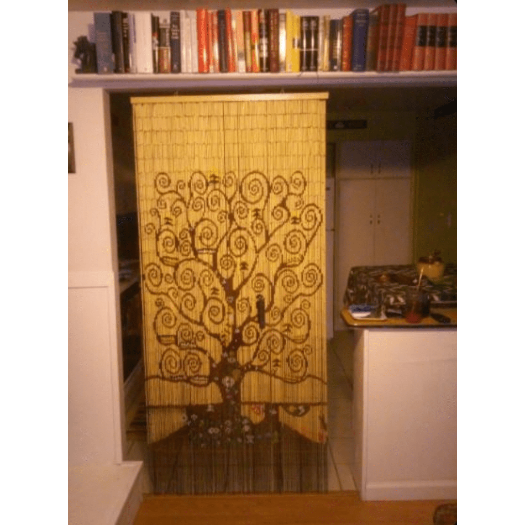 Vauluxe Vintage Brown Tree of Life Art Grommet Sheer Curtains - 36 x 79 Inches 125 Strands
