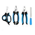 thumbnail image 1 of 4-Piece Dog & Cat Nail Clipper Set - 2 Sizes (Includes Small) with Safety Lock - Stainless Steel Pet Grooming Tools for Small, Medium Pets, 1 of 6