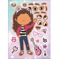 thumbnail image 2 of 6/12 feuilles Gabby's Dollhouse faire un visage Puzzle autocollants enfants faire votre propre jeu de bricolage enfants dessin animé Puzzle éducation jouets cadeau, 2 of 3
