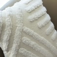 thumbnail image 5 of 16" Handwoven Cotton Throw Pillow Cover with White Tufted Patterns and Tassel Corners, 5 of 10