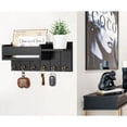 thumbnail image 4 of Homaryx Wooden Key Holder Wall Mount with Mail Organizer, 6-Hook Key Rack with Shelf for Entryway, Living Room, Rustic Farmhouse Decor Black, 4 of 6