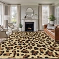 thumbnail image 2 of Area Rug 60×96in, Abstract Leopard Print Floor Carpet Living Room Rug, Brown Animal Spots Non-Slip Welcome Mat Indoor Rugs for Bedroom Dining Room, 2 of 9