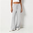 thumbnail image 4 of Admvng Women's Wide Leg Pants Elastic Waist Comfy Vacation Trousers with Pockets, 4 of 4