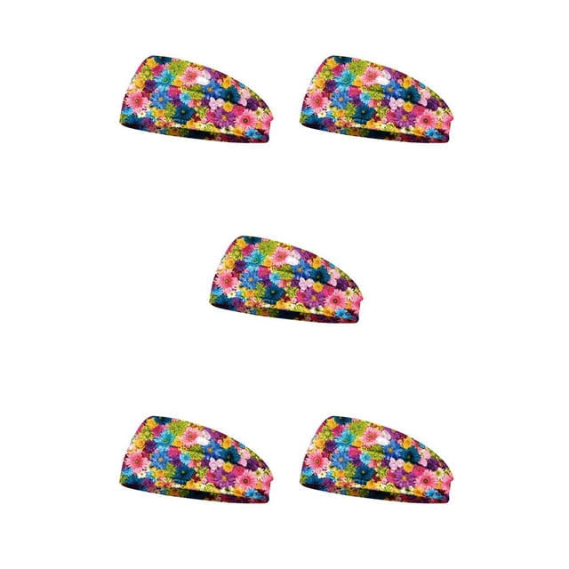 Qarigey Diademas de ganchillo Estiramiento Deportes Banda para la cabeza Tie-dye Banda ancha para el sudor Estampado Accesorios para el cabello Type2 NO2 Qarigey CBP275056