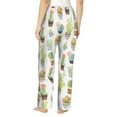 thumbnail image 6 of Pajama Pants Women - Cactus Succulents potted plant Soft Breathable Sleep & Lounge Pants for Women, Comfy Casual Pj Pants Bottoms with Pockets, 6 of 7
