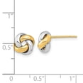thumbnail image 4 of Auriga Fine Jewelry 14K Two-Tone Gold Love Knot Stud Earrings for Women(L- 8mm, W- 9mm), 4 of 4