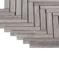 thumbnail image 5 of Sample - Taupe Gray White Oak Marble Stone Herringbone Mosaic Tile Kitchen Backsplash, 5 of 6