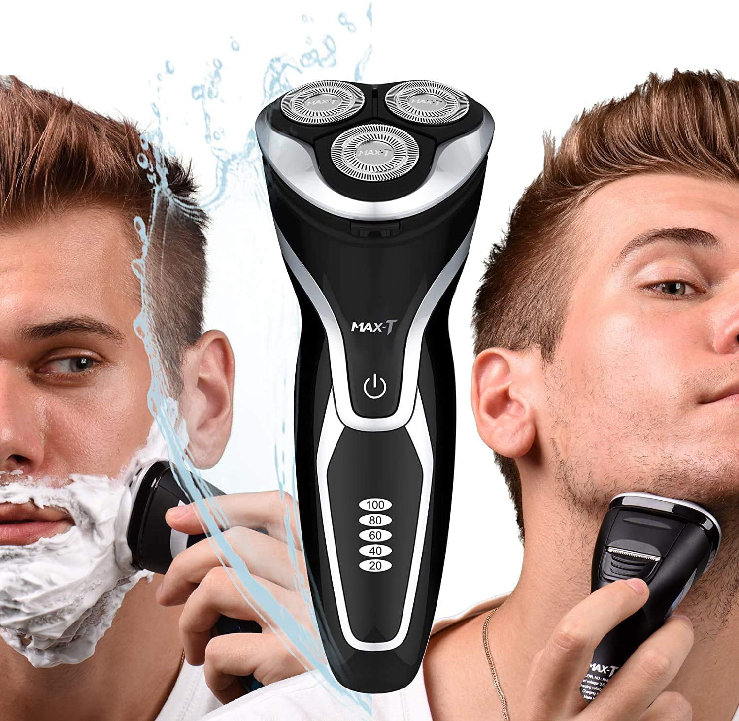 Electric Razor MAX-T Men's Electric Shaver Cordless Rechargeable