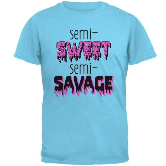 Semi-Sweet Semi-Savage Sprinkles Mens T Shirt Sky LG