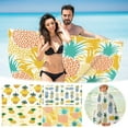 thumbnail image 7 of Guanhe Beach Towel Pineapple Print, Swimming Quick-drying Absorbent Bath Towels Adult Men and Women Portable Shawl Warm Sports Fitness Large Towel 30x60inch, 7 of 7