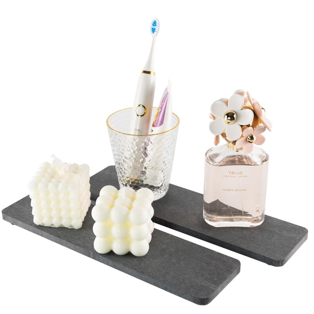Bandejas de piedra absorbentes de agua NiuYichee para cocina/baño, 2 unidades