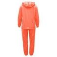 thumbnail image 5 of Scyoekwg Womens Two Piece Sets Fall Outfits Long Sleeve Sweatshirt Jogger Sweatpant Fashion Matching Outfits Casual Sweatsuits (Orange,M), 5 of 6
