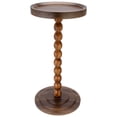 thumbnail image 4 of Beuway Round Side Table with Raised-Edge Tabletop, Modern Coffee End Table, Bedside Nightstand, Table for Small Spaces with Tool-Free Assembly(13.7 in,Walnut), 4 of 12