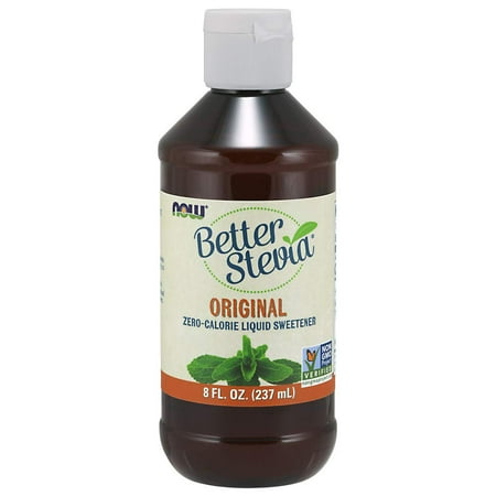 NOW Foods Better Stevia Liquid Zero-Calorie Liquid Sweetener Orignal Flavor Low Glycemic Impact 8-Ounce