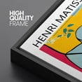 thumbnail image 4 of PixonSign Framed Canvas Print Wall Art Henri Matisse Pineapple Geometric Watercolor Classic Vintage Illustrations Fine Art Decorative Multicolor for Living Room, Bedroom, Office - 24"x36" BLACK, 4 of 5