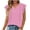Pink#3, variant on GaThRRgYP Blouse for Women Dressy Casual,Women's Summer T-Shirt Dressy Casual Ruffle Short Sleeve V Neck Pleated Knit Shirts Blouses Beige XL