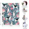 thumbnail image 4 of Husky Dog Flower Floral Blanket,Comfortable Soft Flannel Throw Blanket,All Season,Warm Lightweight Blankets for Sofa Bed Couch Living Room Chair,30"x40"(80x100cm), 4 of 4