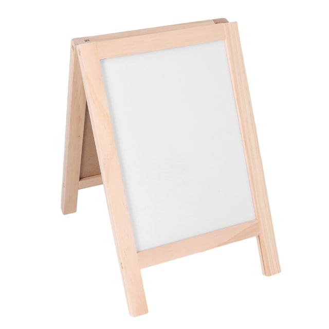Caballete de Pizarra, Estructura de Madera de Pizarra Magnética de Doble Cara de 19x30 cm Con Tiza para la Tienda