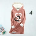 thumbnail image 4 of AOOCHASLIY Christmas Tops Weatshirt For Women Winter Warm Lined Fleece Tops Thick Warm Long Sleeve Pullover, 4 of 6