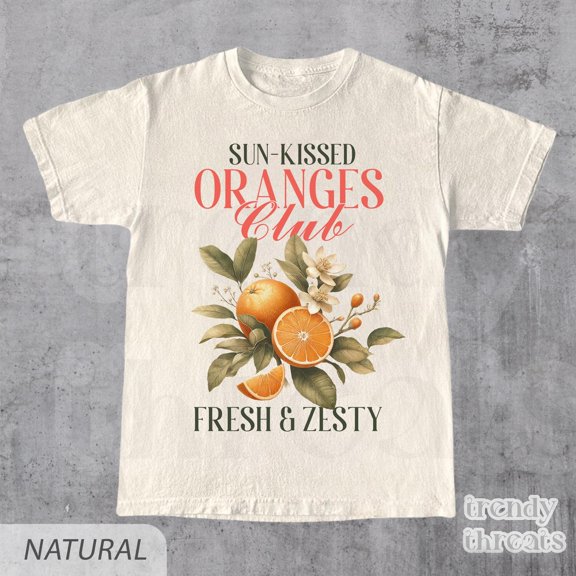 Orange Shirt Art Graphic Tee Fruit Shirt Pastel Orange Shirt Foodie Gift for Her Graphic Shirt Aesthetic Fruit Shirt Boho Graphic tees Women