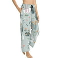 thumbnail image 2 of Kll Womens Goose And Doodle Flowers Print Pajama Pants Soft Pajama Bottoms For Women Cozy Lounge Pants, 2 of 9