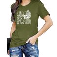 thumbnail image 4 of Camiseta informal de verano con cuello redondo y manga corta con estampado de letras para mujer Fridja gope378, 4 of 6