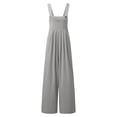thumbnail image 5 of Coerni Summer Romper for Girls Spaghetti Strap Wide Leg Jumpsuit with Pocket Solids Casual Lightweight Overalls 4-15 Years, 5 of 6