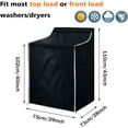 thumbnail image 2 of 2Pack Washer and Dryer Covers, Portable Washer Cover with Zipper Design Dustproof Waterproof Laundry Covers for Washer and Dryer，Easy Use Fit for Most Front-loading Machine (2pcs(Black)), 2 of 6
