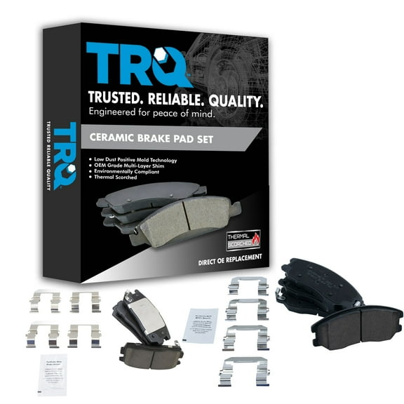 TRQ Front & Rear Ceramic Disc Brake Pad Set for Pontiac Torrent Vue XL-7 BFA13031 Fits select: 2008-2010 SATURN VUE, 2007-2009 CHEVROLET EQUINOX