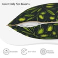 thumbnail image 5 of Kll Green Branch Olive Decorative Throw Pillow Covers Velvet Soft For Couch Sofa Bedroom Living Room Outdoor -16"X16", 5 of 8