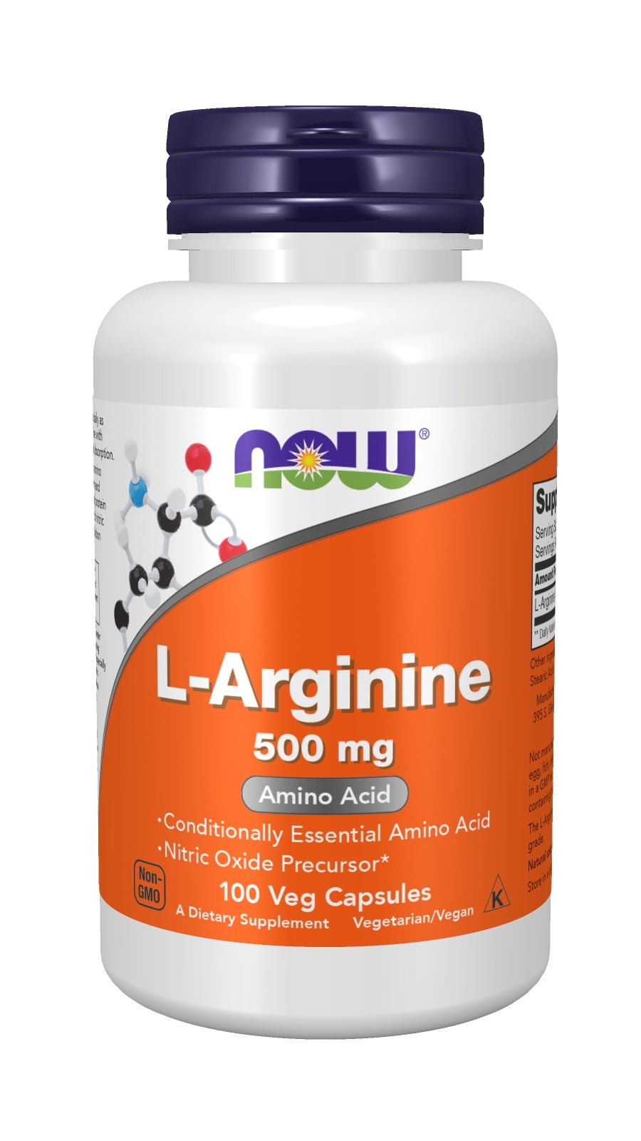 NOW Supplements, L-Arginine 500 Mg, Nitric Oxide Precursor*, Amino Acid ...