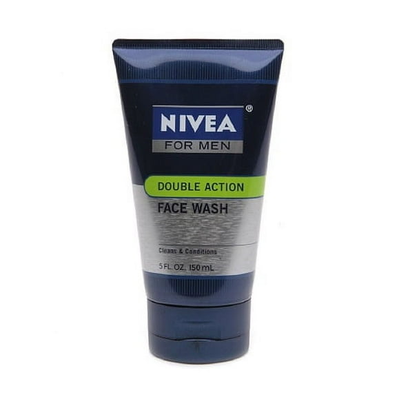 Nivea For Men Double Action Moisture Rich Face Wash, Vitamin Enriched - 5 Oz