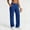 Blue, variant on Womens Front Seam Dress Pants Dressy Casual Wide Elastic Waist Straight Leg Lounge Pants Comfort Stretchy Loose Fit Trousers with Pockets