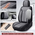 thumbnail image 5 of Fit for Volkswagen Touareg 2011 Seat Cover, PU Leather Full Set of 5 Seats Retain Seatbelt Port Waterproof, Gray Car Seat Covers, Protect Car Seats, 5 of 6