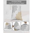 thumbnail image 7 of Boho Gray Beige Floral Pillow Covers King Size, Retro Abstract Art Flowers Soft Bed Throw Pillowcases Breathable Cooling Long Lumbar Body Pillow Sham Cover for Bed Sofa 20''x40'', 7 of 7
