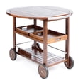 thumbnail image 2 of MAYEERTY 35.50" Modern WOOD METAL Portable BARCART Large Capacity Storage, 2 of 19