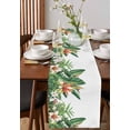 thumbnail image 2 of Tropical Leaves Summer Burlap Cotton Table Runner 13x48 Inches Long, Watercolor Floral Green Leaf Farmhouse Table Runners, Outdoor Dining Tablecloths Decor for Baby Shower/Party/Wedding, 2 of 6