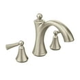 thumbnail image 2 of Moen Wynford Brushed Nickel Two-Handle Roman Tub Faucet, 2 of 3
