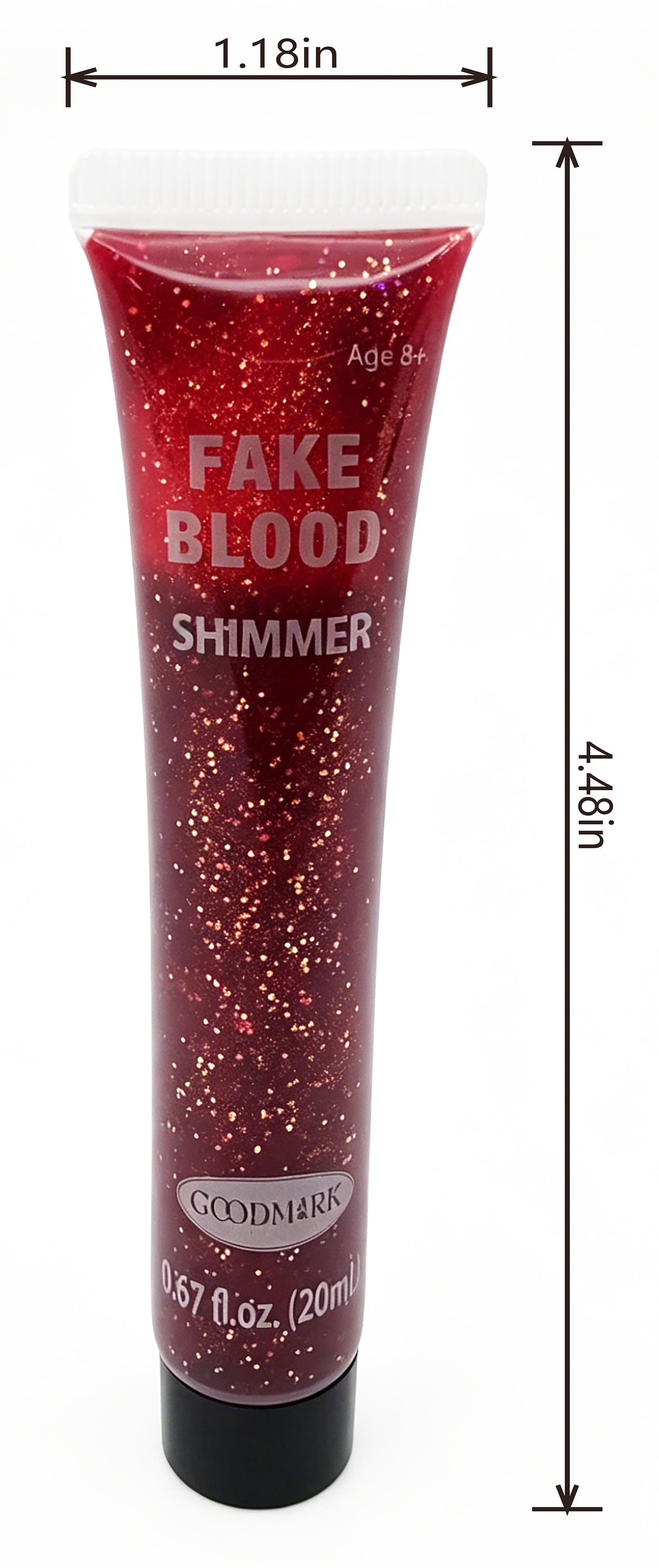 Fake Blood Shimmer, Red, 20mL, Halloween Make-Up for Adults by Goodmark
