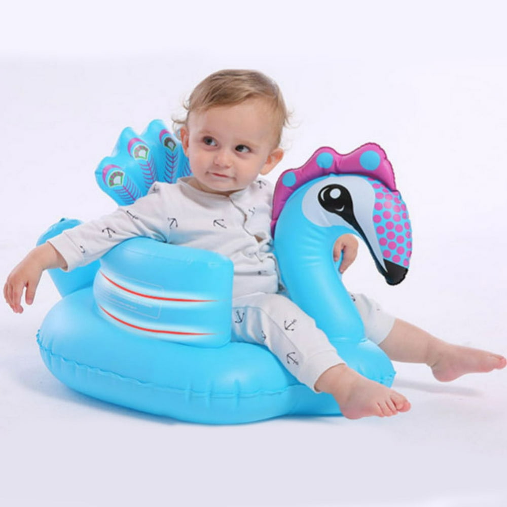 Peacock Infant Small Inflatable Sofa Seat Baby Dining Chair Shower