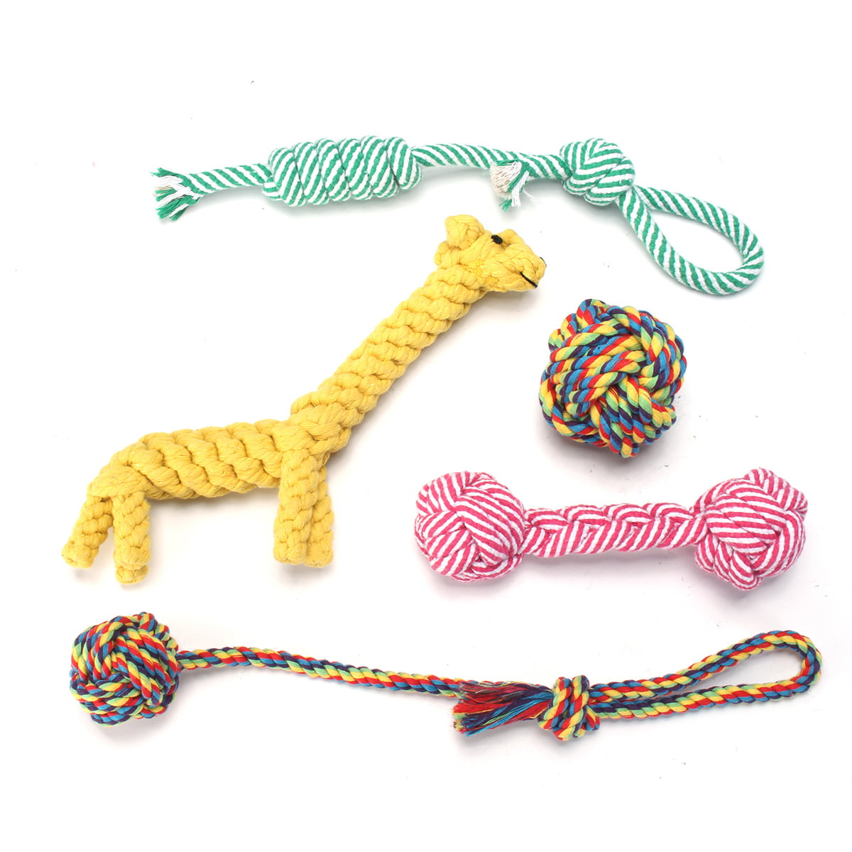 Medium and Adult Dogs for Teeth Cleaning and Dental Disease Prevention Chew Rope Toys Set 10 Pcs Dog Puppy Molar Toys Natural Non-toxic Cotton Reinforced Durable Interactive Chewing Toys for Small