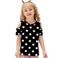 thumbnail image 4 of Zpanxa T-Shirts pour Tout-Petites Fille Imprimé Décontracté Manches Courtes Col Rond Haut Mode avec Coton 5 Ans, 4 of 7
