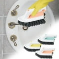 thumbnail image 1 of Cepillo de cerdas duras 2 en 1 - Limpiador multifuncional para baños y inodoros para suelos, paredes y esquinas - 18 pulgadas azul o amarillo, 1 of 6