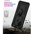 thumbnail image 2 of [PST] Motorola Moto G Pure 2021 Kickstand Rotating Ring Case, Anti-Drop Hybrid Shock Absorption Rugged Hard Phone Case Cover with Ring Stand, 2 of 4