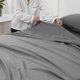 thumbnail image 4 of Sábana plana Sweet Home Collection, tamaño completo, color gris, 4 of 4