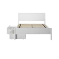 thumbnail image 4 of Max & Lily Full Size Bed Frame with Storage Drawers, Solid Wood Platform Bed for Kids, White, 4 of 11