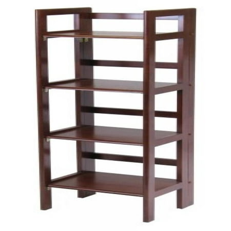 Winsome Wood Folding 4-Tier Shelf, Antique Walnut - Walmart.com