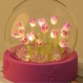 thumbnail image 1 of Luz de noche de tulipán DIY, decoración de muebles hecha a mano, simulación de flores, dormitorio, lámpara de mesa para dormir, regalo para parejas y amigos, 1 of 6