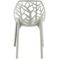 thumbnail image 6 of LeisureMod Modern Cornelia Tree Cut-Out Back Design Dining Chair, Solid Grey Set of 4, 6 of 8