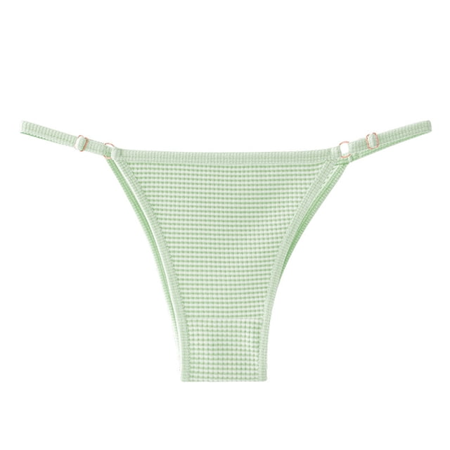 Women's G String Thong, Invisible Ultra Thin String Micro Cheeky Underwear, No Show Design for Tight Pants, Yoga and Low Rise Jeans Green M